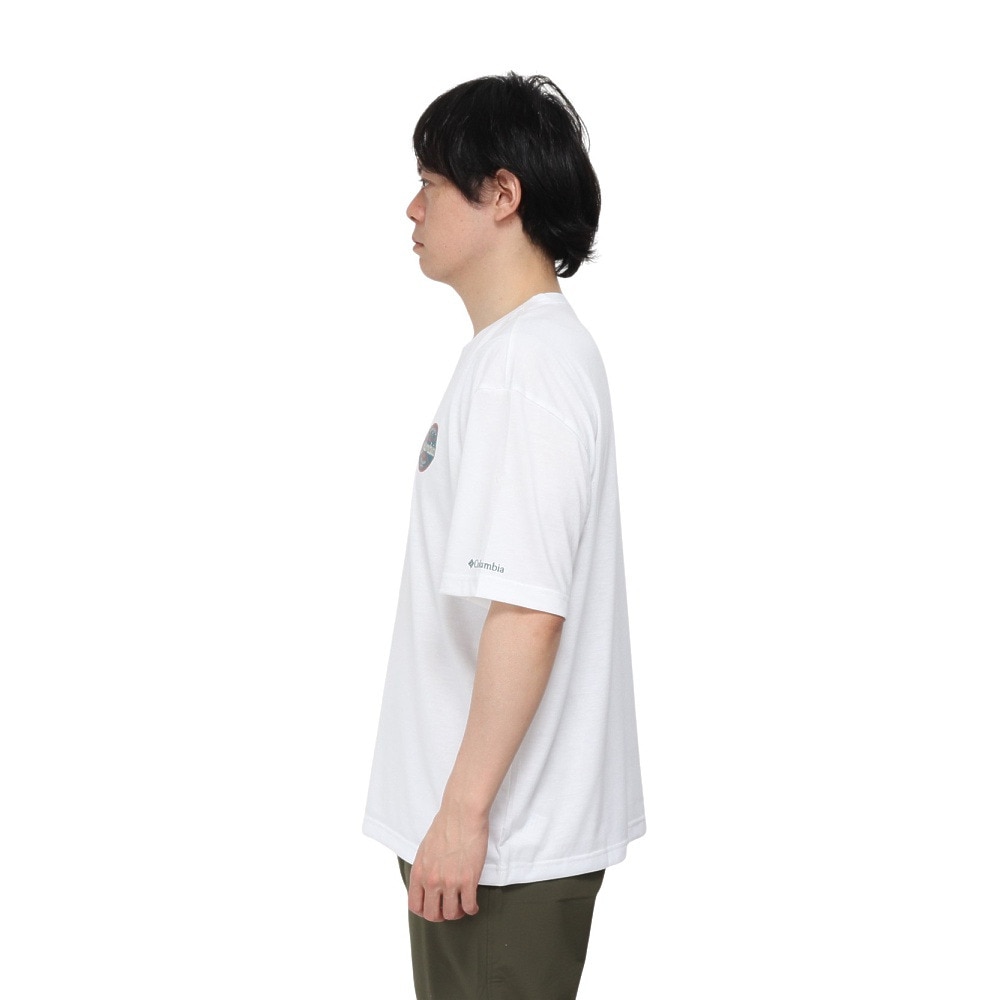 コロンビア（Columbia）（メンズ）半袖Tシャツ CEDER TRAIL グラフィック AE5759 100 ホワイト