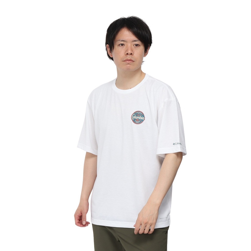 コロンビア（Columbia）（メンズ）半袖Tシャツ CEDER TRAIL グラフィック AE5759 100 ホワイト