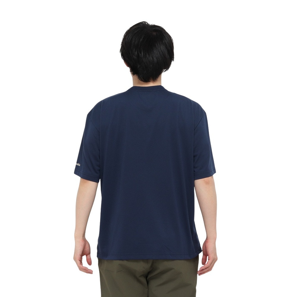 コロンビア（Columbia）（メンズ）半袖Tシャツ CEDER TRAIL グラフィック AE5759 464 ネイビー