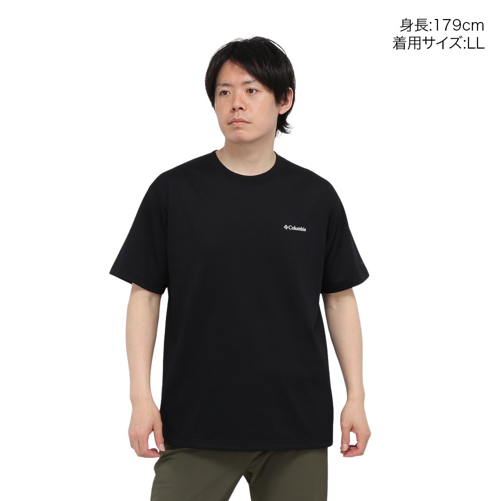 コロンビア（Columbia）（メンズ）HARBOR TO VALLEY グラフィック 半袖Tシャツ PM0728 010 ブラック