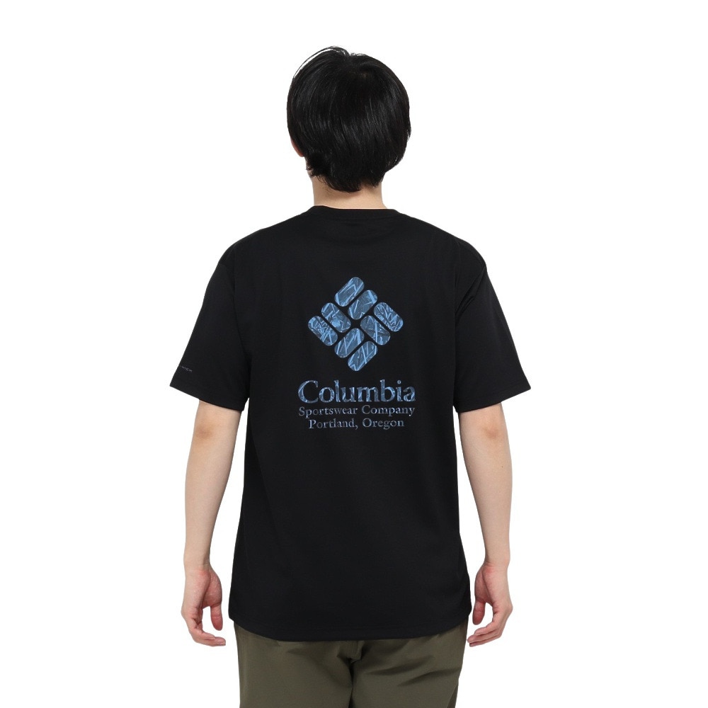 コロンビア（Columbia）（メンズ）HARBOR TO VALLEY グラフィック 半袖Tシャツ PM0728 010 ブラック