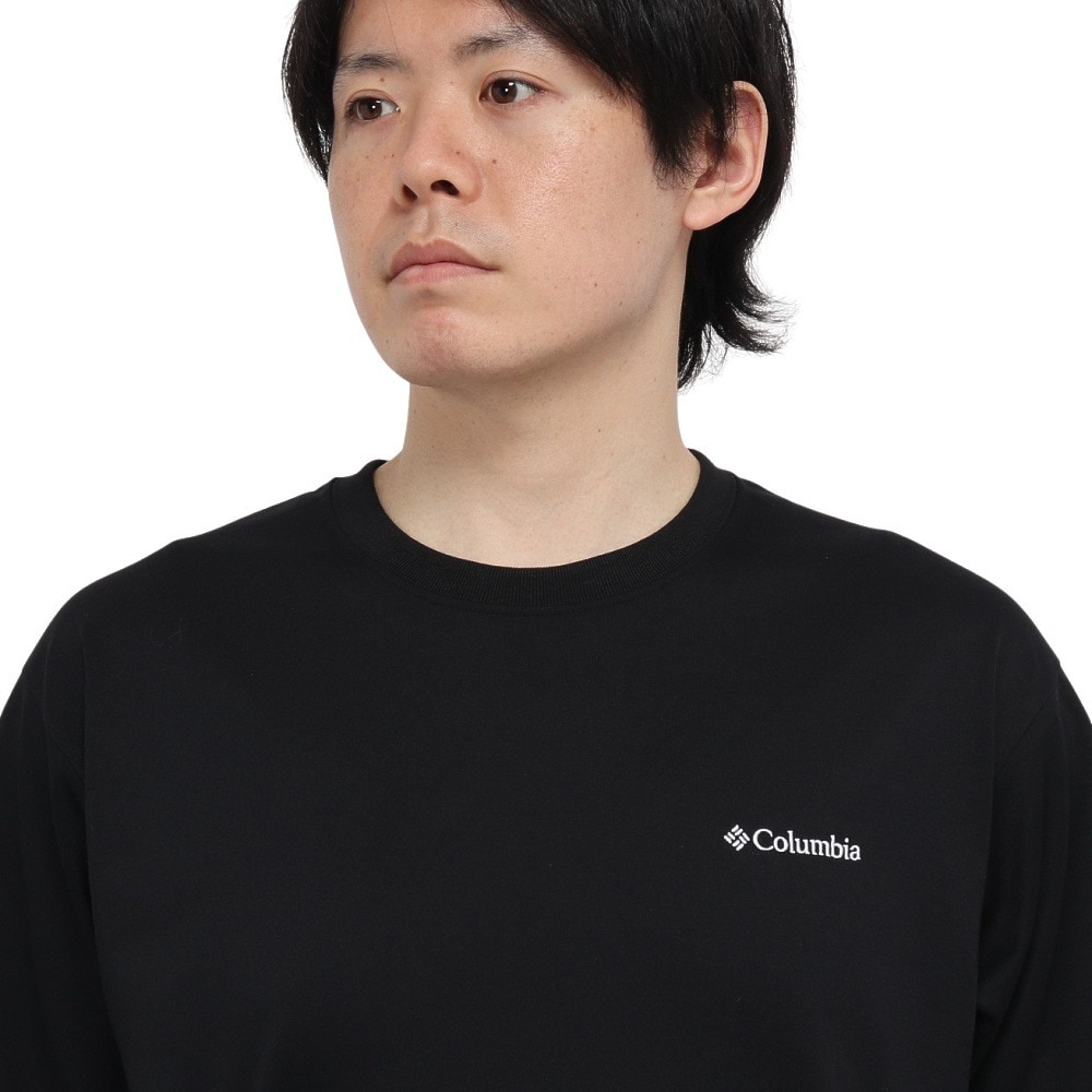 コロンビア（Columbia）（メンズ）HARBOR TO VALLEY グラフィック 半袖Tシャツ PM0728 010 ブラック
