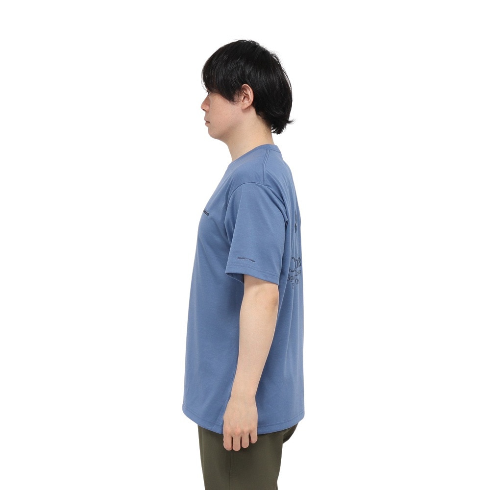 コロンビア（Columbia）（メンズ）HARBOR TO VALLEY グラフィック 半袖Tシャツ PM0728 456 ブルーグレー