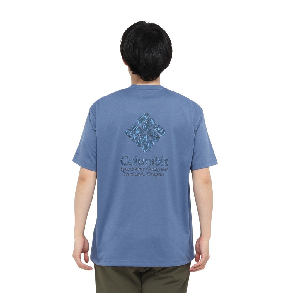 コロンビア（Columbia）（メンズ）HARBOR TO VALLEY グラフィック 半袖Tシャツ PM0728 456 ブルーグレー
