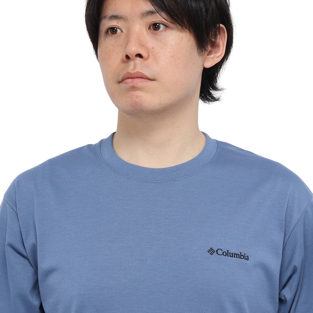 コロンビア（Columbia）（メンズ）HARBOR TO VALLEY グラフィック 半袖Tシャツ PM0728 456 ブルーグレー