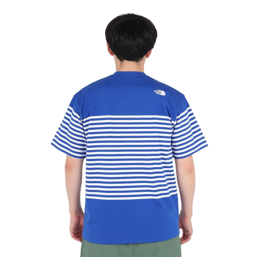 ザ・ノース・フェイス（THE NORTH FACE）（メンズ）半袖Tシャツ ショートスリーブパネルボーダーティー NT32406 HB ブルー