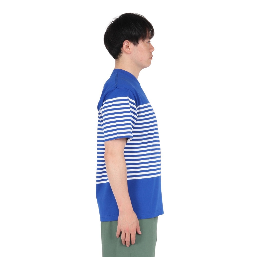 ザ・ノース・フェイス（THE NORTH FACE）（メンズ）半袖Tシャツ ショートスリーブパネルボーダーティー NT32406 HB ブルー