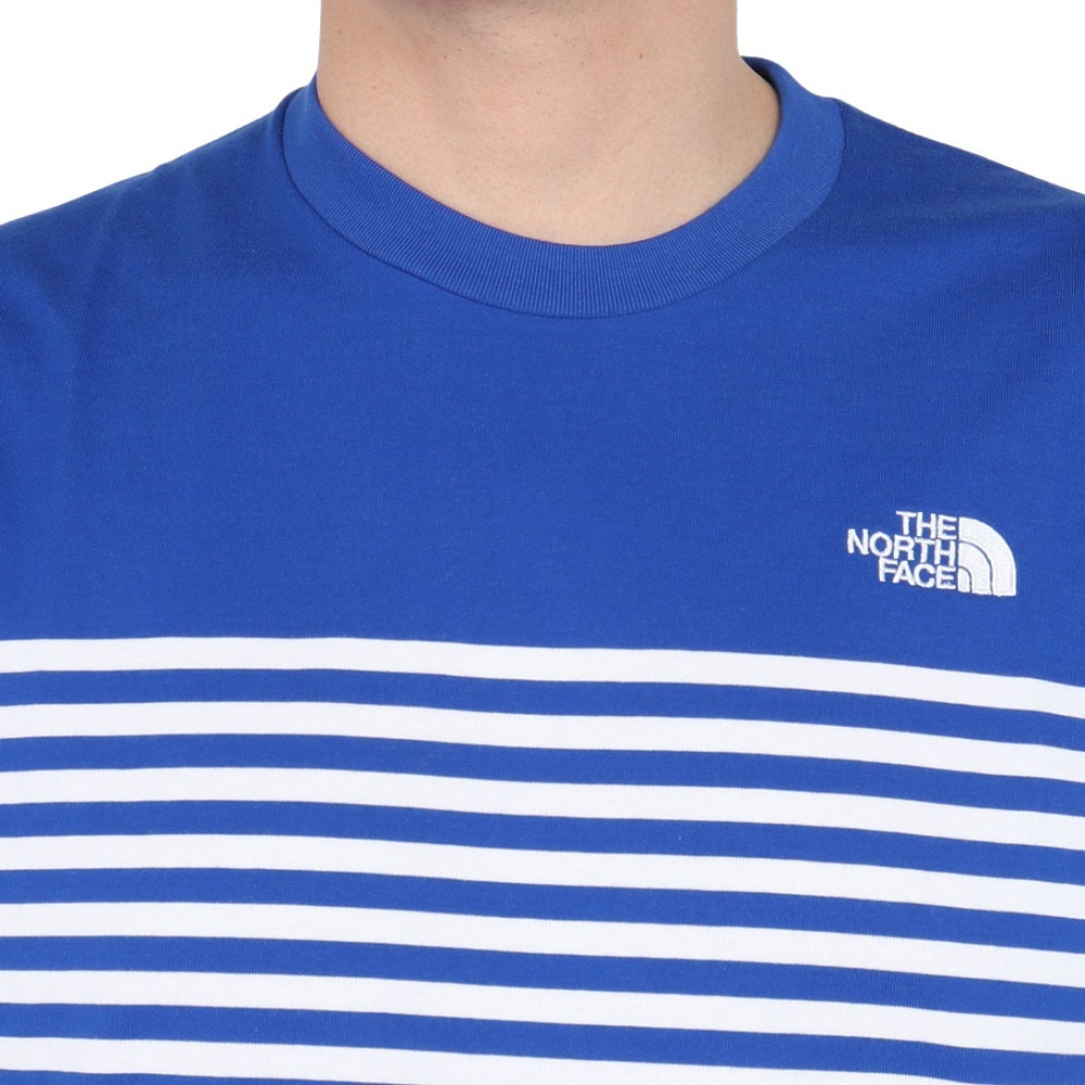 ザ・ノース・フェイス（THE NORTH FACE）（メンズ）半袖Tシャツ ショートスリーブパネルボーダーティー NT32406 HB ブルー