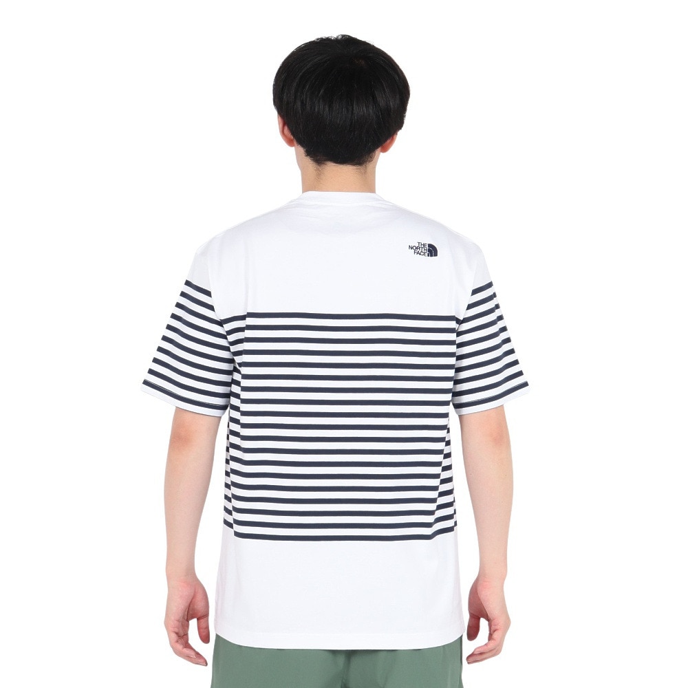 ザ・ノース・フェイス（THE NORTH FACE）（メンズ）半袖Tシャツ ショートスリーブパネルボーダーティー NT32406 W2 ホワイト