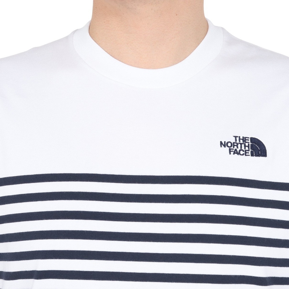 ザ・ノース・フェイス（THE NORTH FACE）（メンズ）半袖Tシャツ ショートスリーブパネルボーダーティー NT32406 W2 ホワイト