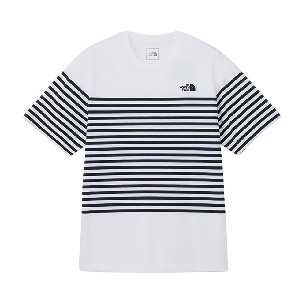 ザ・ノース・フェイス（THE NORTH FACE）（メンズ）半袖Tシャツ ショートスリーブパネルボーダーティー NT32406 W2 ホワイト