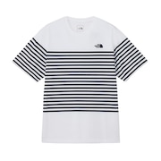 (メンズ)半袖Tシャツ ショートスリーブパネルボーダーティー NT32406 W2 ホワイト