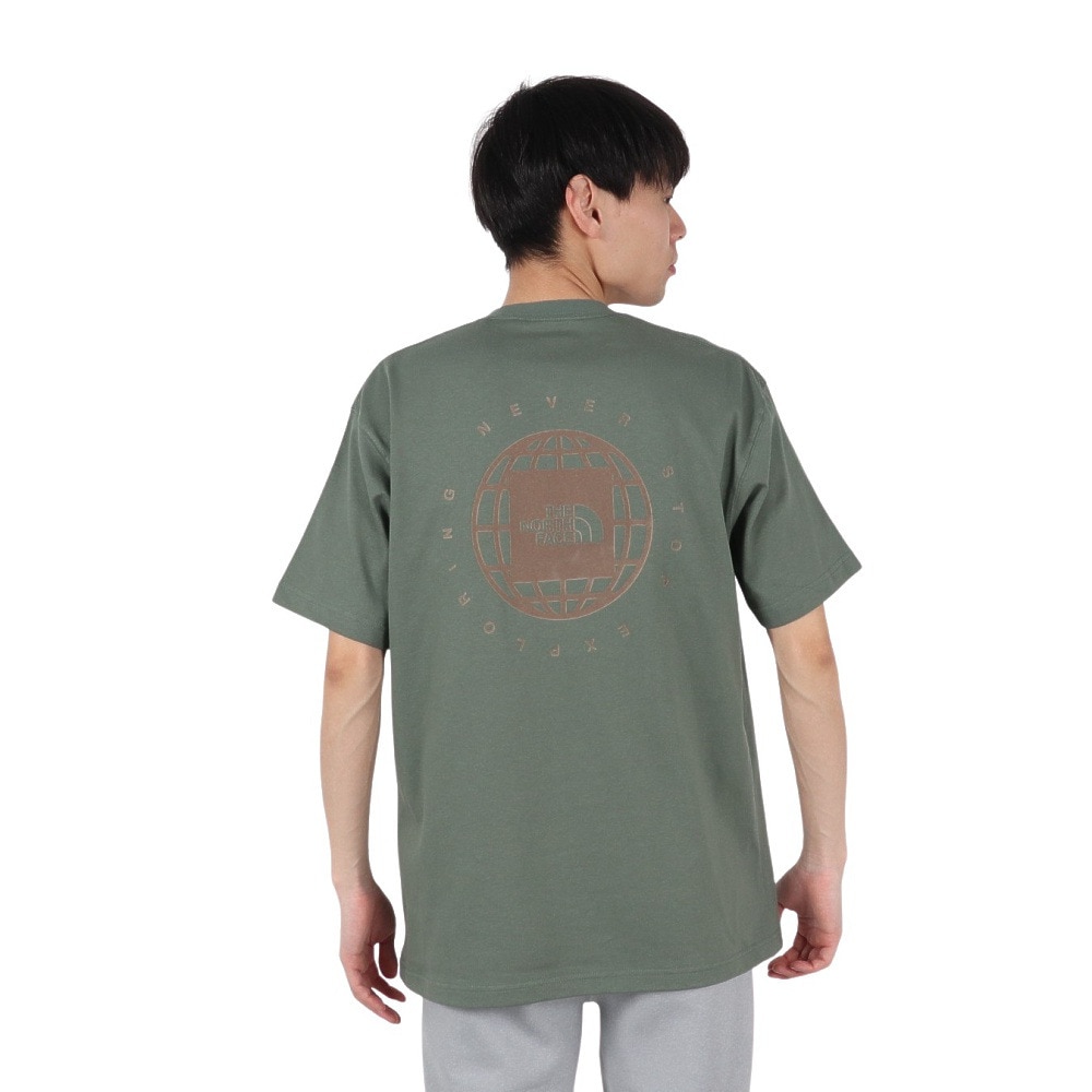 ザ・ノース・フェイス（THE NORTH FACE）（メンズ、レディース）ジオスクエアロゴ 半袖Tシャツ NT32541 DG