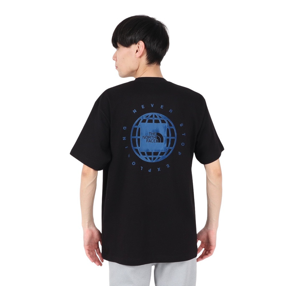 ザ・ノース・フェイス（THE NORTH FACE）（メンズ、レディース）ジオスクエアロゴ 半袖Tシャツ NT32541 K