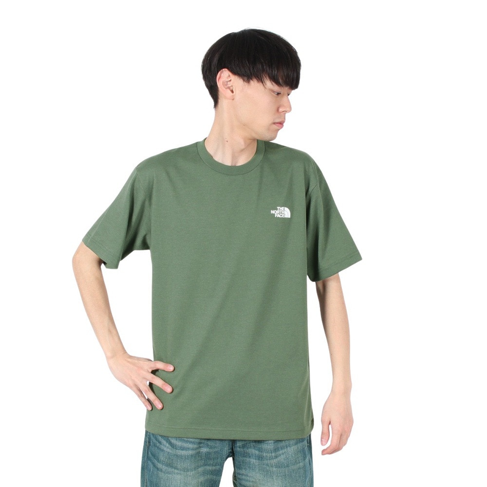 ザ・ノース・フェイス（THE NORTH FACE）（メンズ）バックスクエア トラバースロゴ半袖Tシャツ NT32543 DG