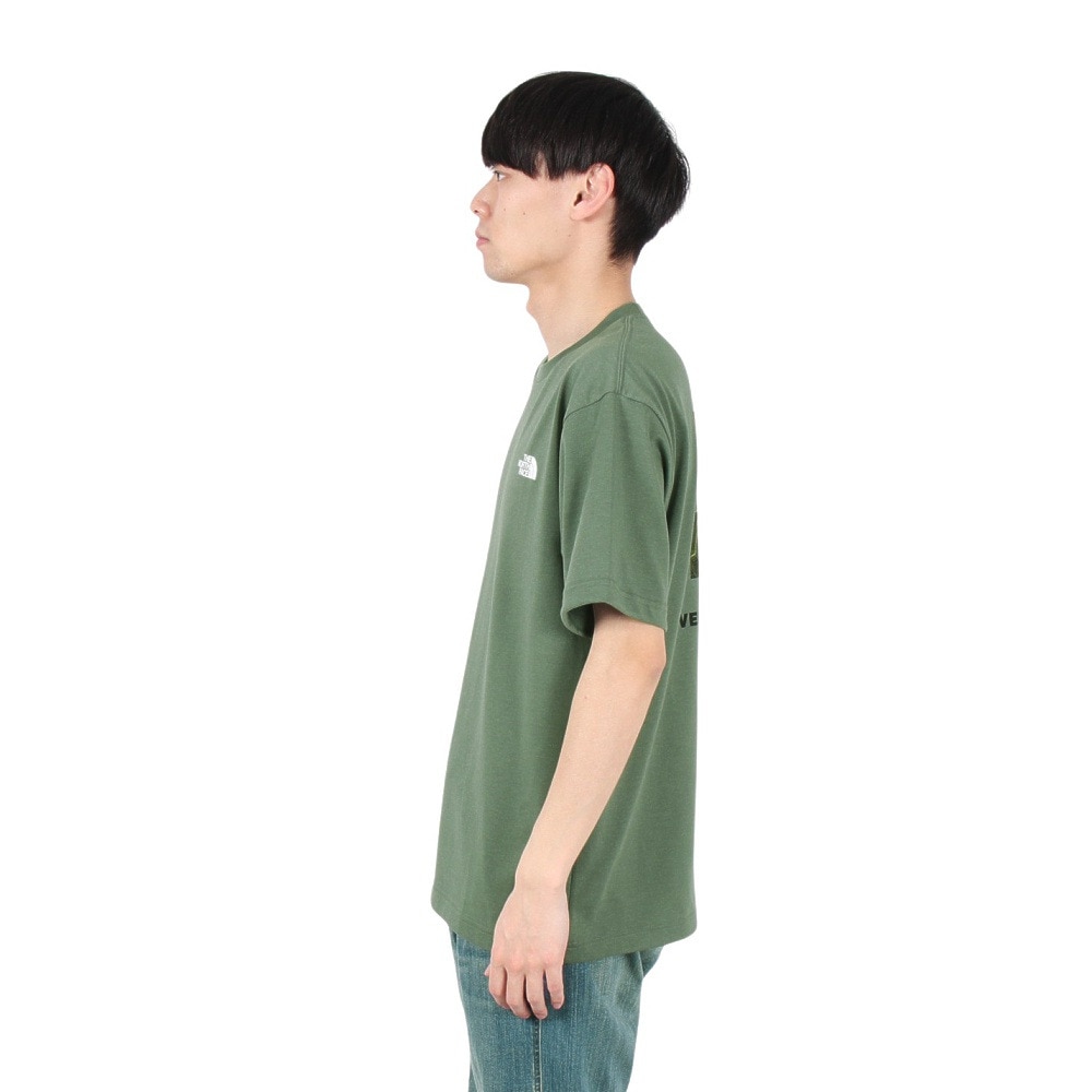 ザ・ノース・フェイス（THE NORTH FACE）（メンズ）バックスクエア トラバースロゴ半袖Tシャツ NT32543 DG