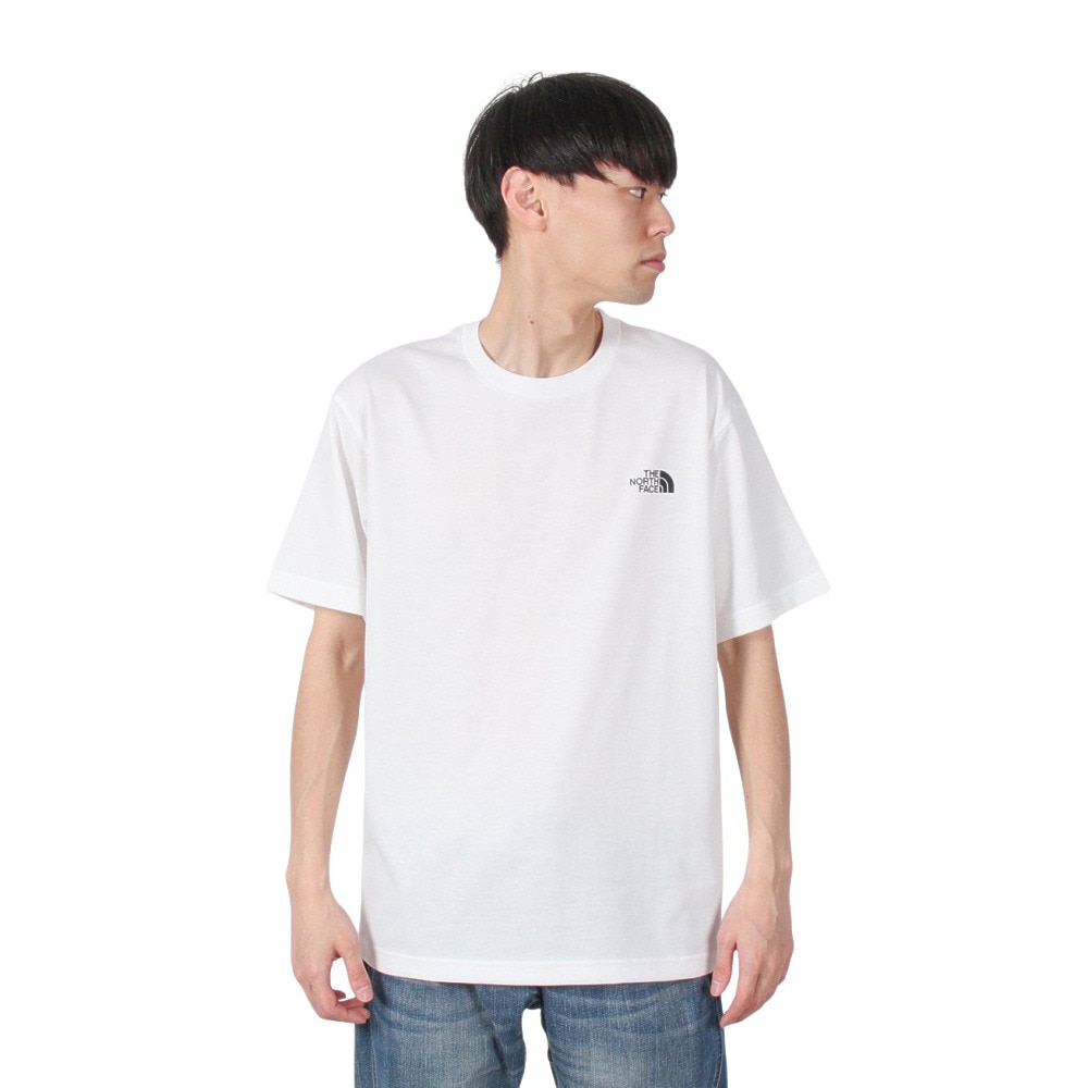 ザ・ノース・フェイス（THE NORTH FACE）（メンズ）バックスクエア トラバースロゴ半袖Tシャツ NT32543 W