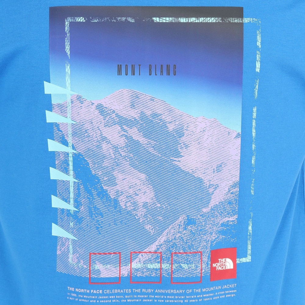 ザ・ノース・フェイス（THE NORTH FACE）（メンズ、レディース）半袖Tシャツ ショートスリーブフラッシュドライセブンサミットグラフィックティー NT32544 HB ブルー