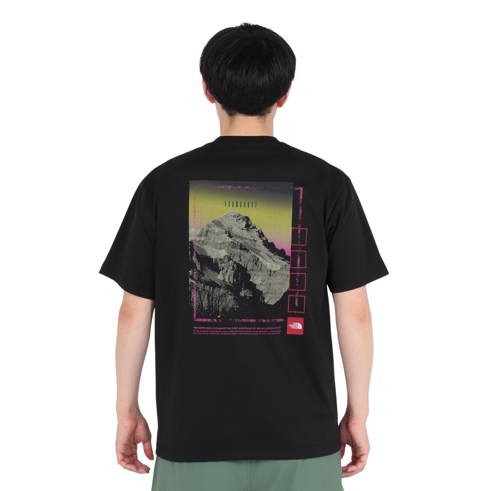 ザ・ノース・フェイス（THE NORTH FACE）（メンズ、レディース）半袖Tシャツ ショートスリーブフラッシュドライセブンサミットグラフィックティー NT32544 K ブラック