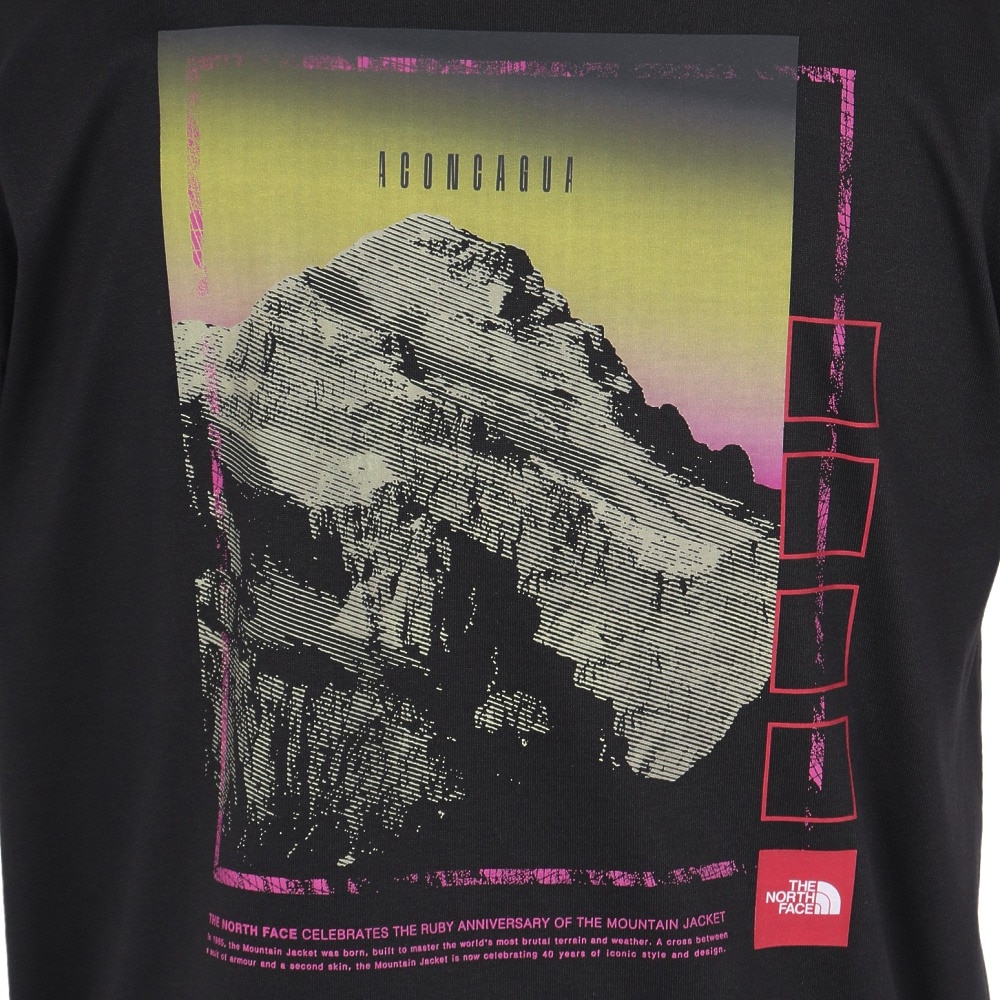 ザ・ノース・フェイス（THE NORTH FACE）（メンズ、レディース）半袖Tシャツ ショートスリーブフラッシュドライセブンサミットグラフィックティー NT32544 K ブラック