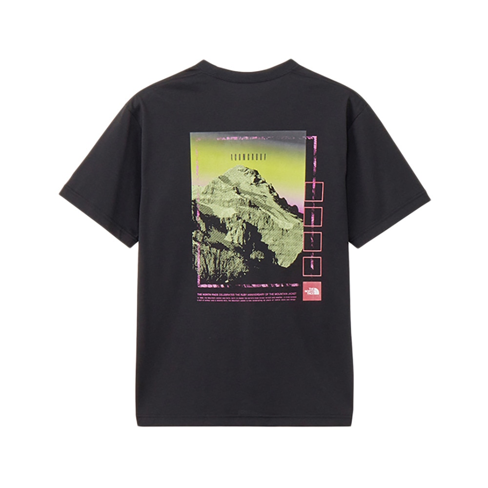 ザ・ノース・フェイス（THE NORTH FACE）（メンズ、レディース）半袖Tシャツ ショートスリーブフラッシュドライセブンサミットグラフィックティー NT32544 K ブラック