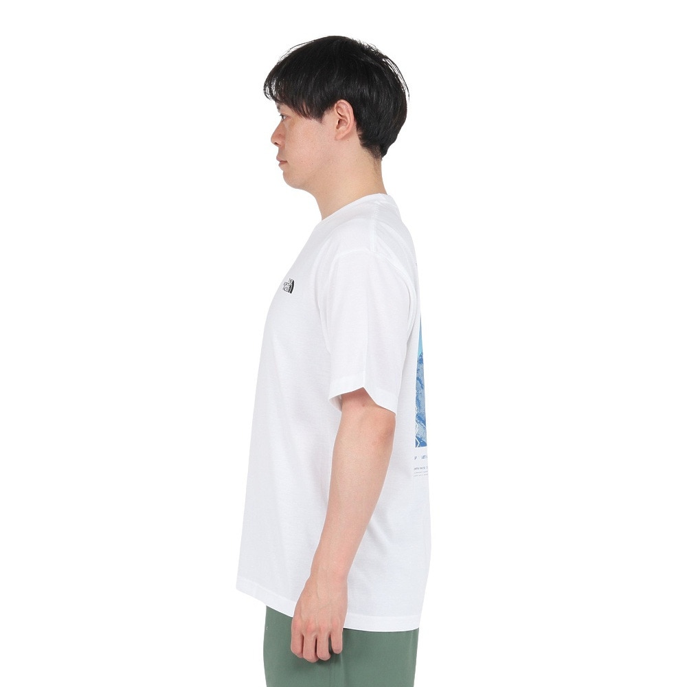 ザ・ノース・フェイス（THE NORTH FACE）（メンズ、レディース）半袖Tシャツ ショートスリーブフラッシュドライセブンサミットグラフィックティー NT32544 W ホワイト
