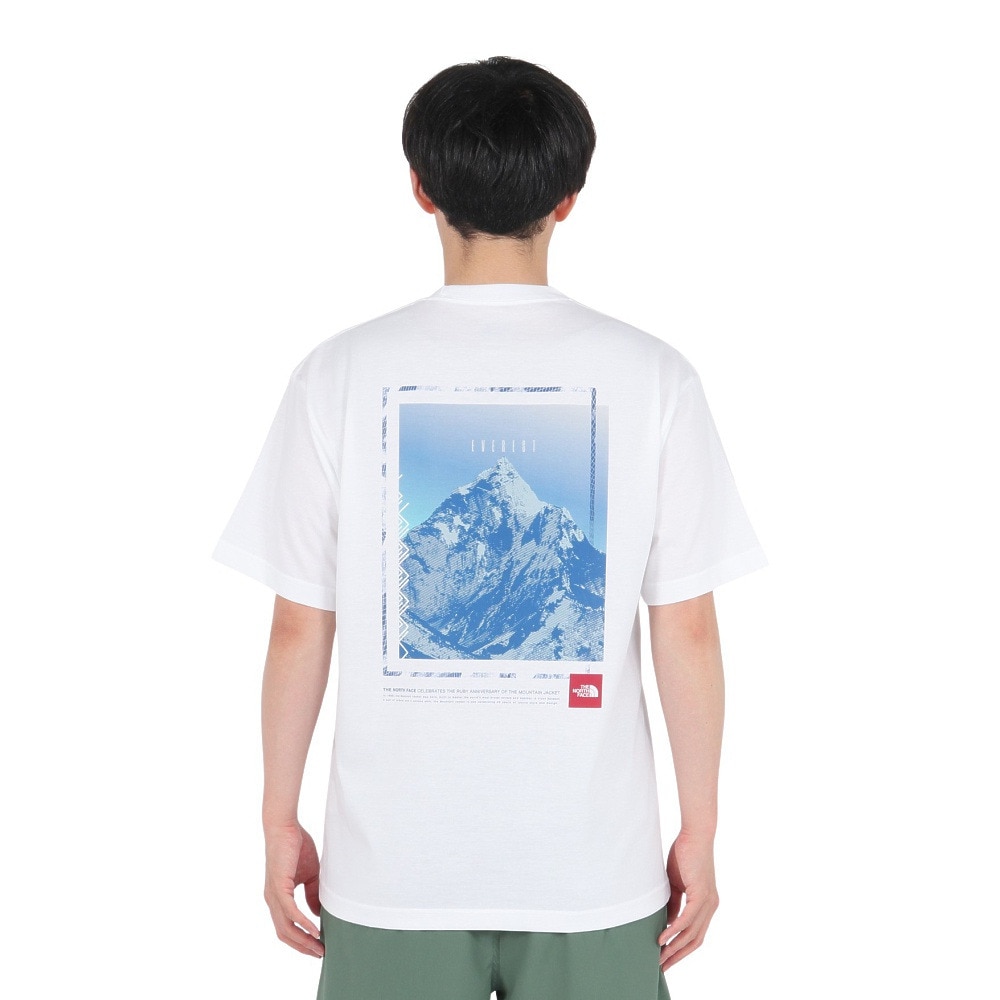 ザ・ノース・フェイス（THE NORTH FACE）（メンズ、レディース）半袖Tシャツ ショートスリーブフラッシュドライセブンサミットグラフィックティー NT32544 W ホワイト