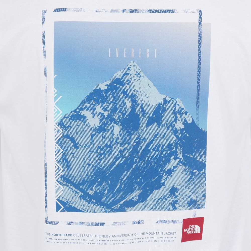 ザ・ノース・フェイス（THE NORTH FACE）（メンズ、レディース）半袖Tシャツ ショートスリーブフラッシュドライセブンサミットグラフィックティー NT32544 W ホワイト