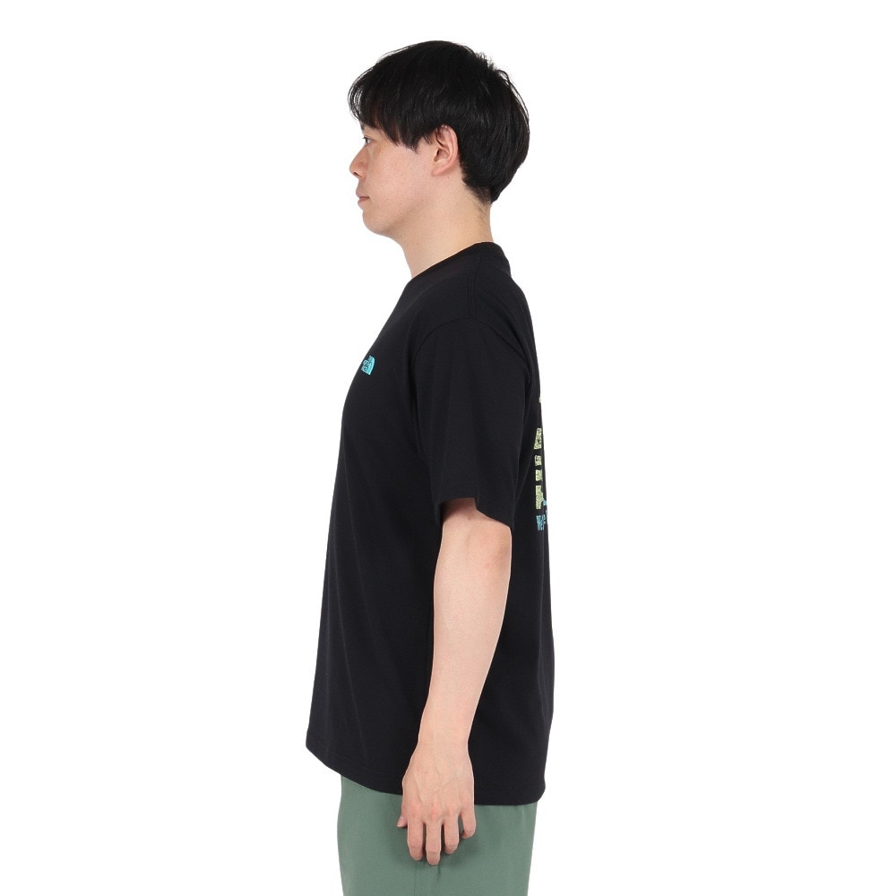 ザ・ノース・フェイス（THE NORTH FACE）（メンズ、レディース）半袖Tシャツ ショートスリーブフラッシュドライカクタスロゴティー NT32545 K ブラック