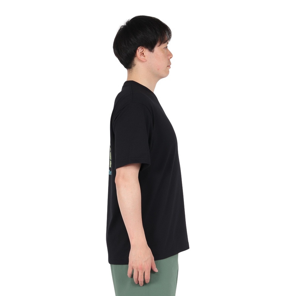 ザ・ノース・フェイス（THE NORTH FACE）（メンズ、レディース）半袖Tシャツ ショートスリーブフラッシュドライカクタスロゴティー NT32545 K ブラック