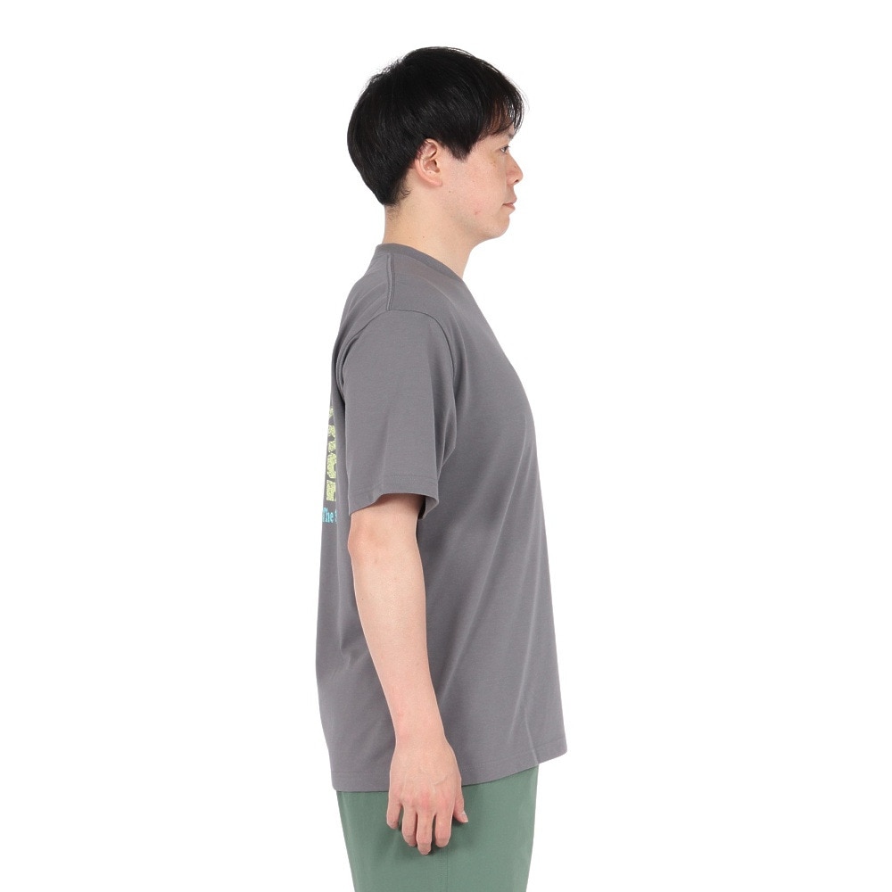 ザ・ノース・フェイス（THE NORTH FACE）（メンズ、レディース）半袖Tシャツ ショートスリーブフラッシュドライカクタスロゴティー NT32545 SP グレー