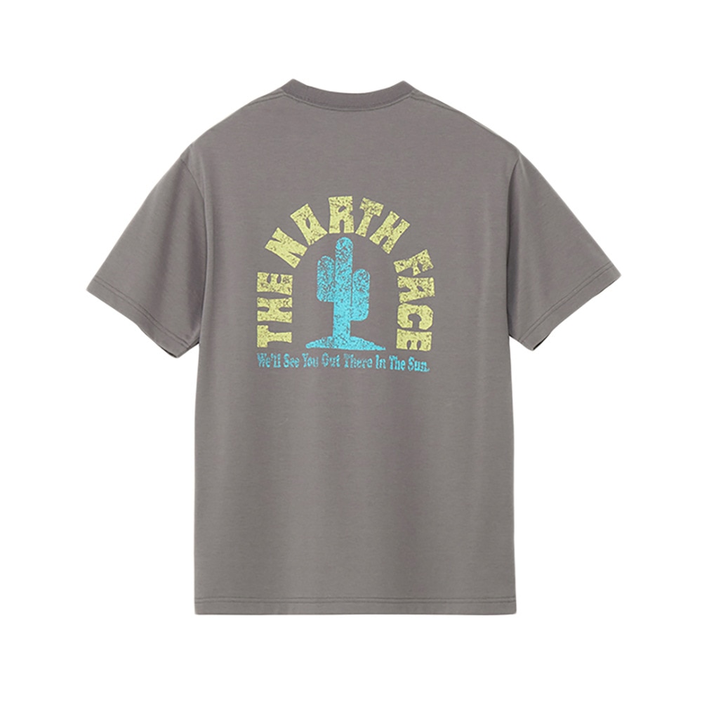 ザ・ノース・フェイス（THE NORTH FACE）（メンズ、レディース）半袖Tシャツ ショートスリーブフラッシュドライカクタスロゴティー NT32545 SP グレー