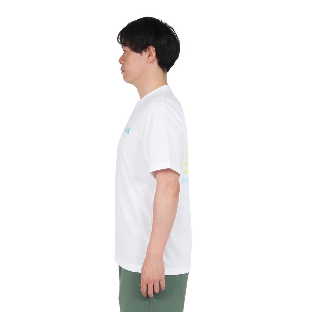 ザ・ノース・フェイス（THE NORTH FACE）（メンズ、レディース）半袖Tシャツ ショートスリーブフラッシュドライカクタスロゴティー NT32545 W ホワイト