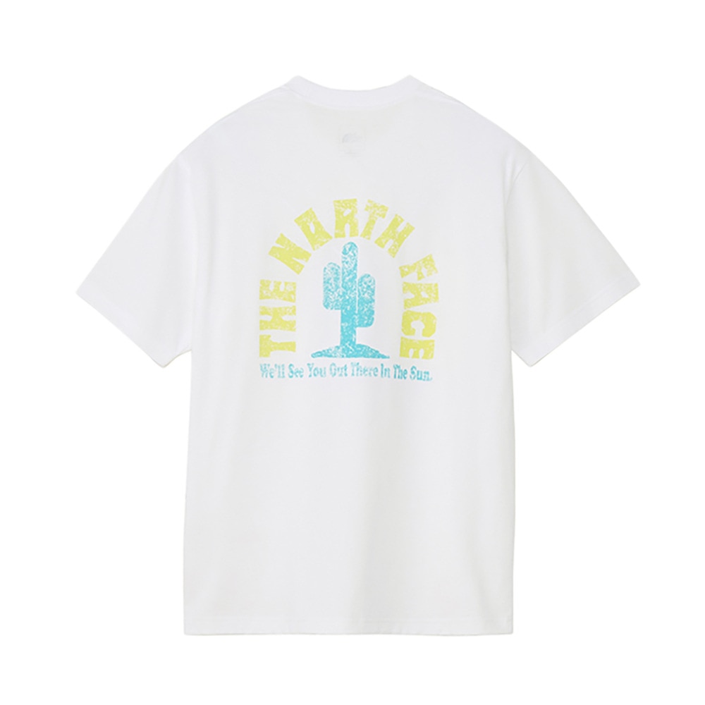 ザ・ノース・フェイス（THE NORTH FACE）（メンズ、レディース）半袖Tシャツ ショートスリーブフラッシュドライカクタスロゴティー NT32545 W ホワイト