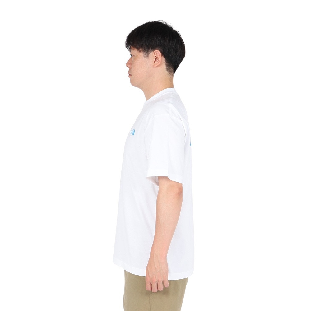 ザ・ノース・フェイス（THE NORTH FACE）（メンズ、レディース）半袖Tシャツ ショートスリーブフラッシュドライカラースキームコットンティー NT32548 W ホワイト