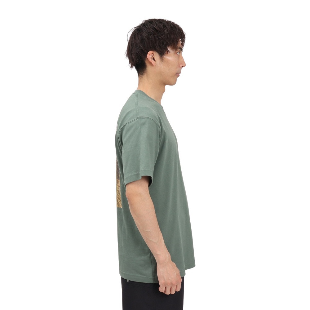 ザ・ノース・フェイス（THE NORTH FACE）（メンズ、レディース）半袖フラッシュドライ ピクセルプラント コットンTシャツ NT32549 DG