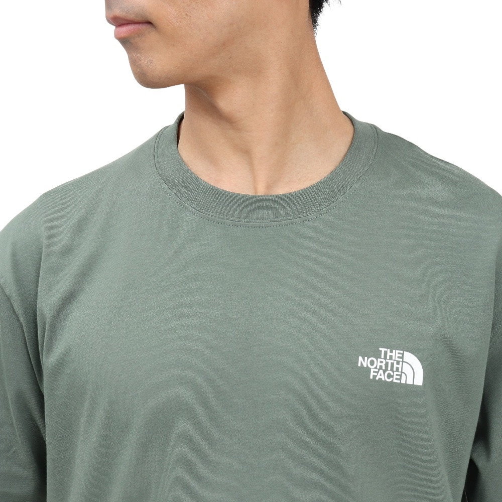 ザ・ノース・フェイス（THE NORTH FACE）（メンズ、レディース）半袖フラッシュドライ ピクセルプラント コットンTシャツ NT32549 DG