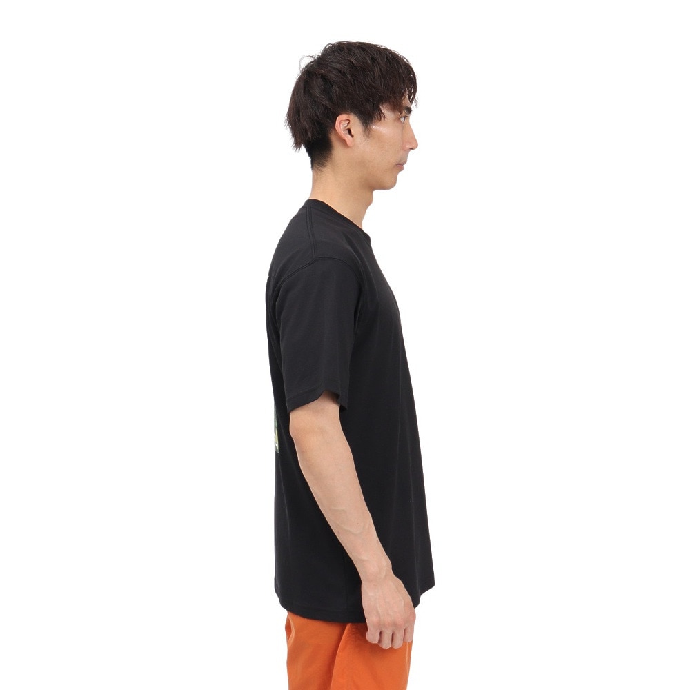 ザ・ノース・フェイス（THE NORTH FACE）（メンズ、レディース）ショートスリーブフラッシュドライピクセルプラントコットンティーシャツ NT32549 K
