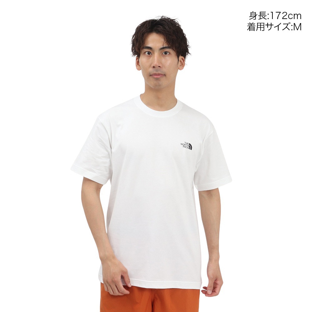 ザ・ノース・フェイス（THE NORTH FACE）（メンズ、レディース）半袖Tシャツ ショートスリーブフラッシュドライピクセルプラントコットンティー NT32549 W