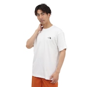 (メンズ、レディース)半袖Tシャツ ショートスリーブフラッシュドライピクセルプラントコットンティー NT32549 W