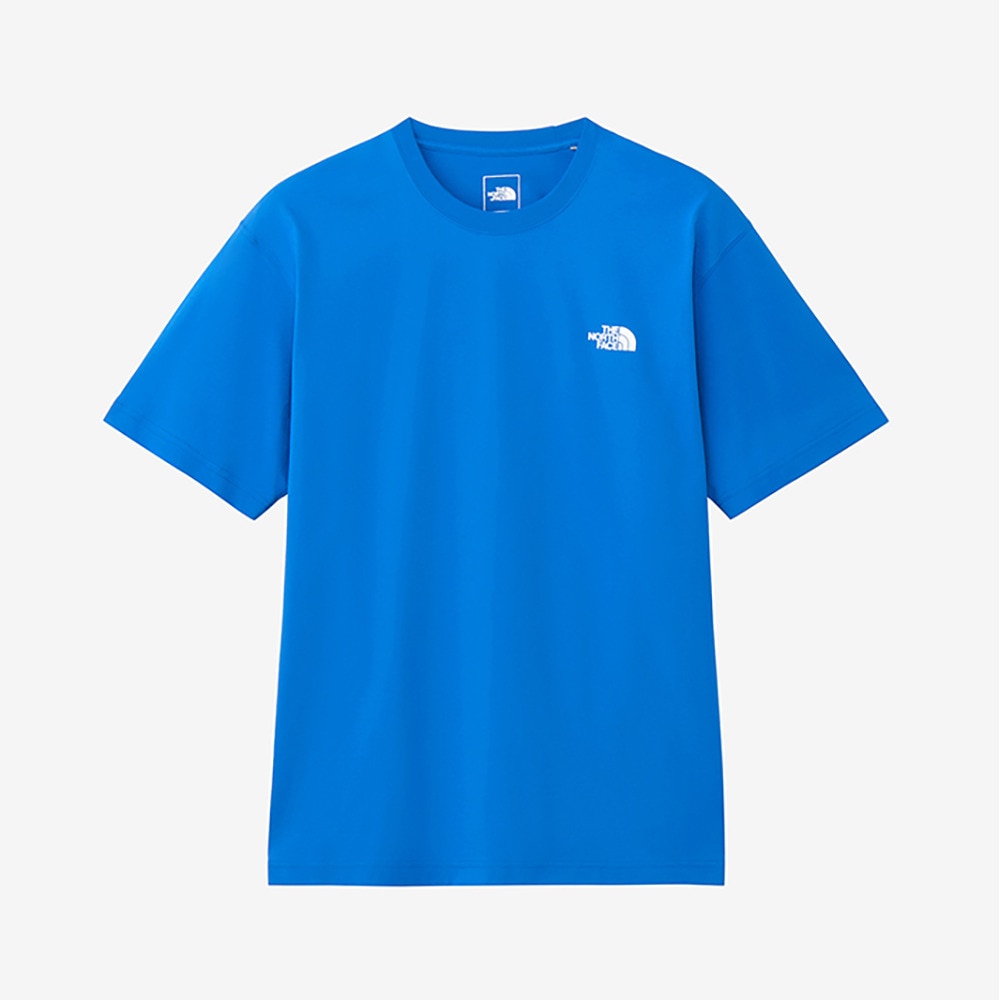 ザ・ノース・フェイス（THE NORTH FACE）（メンズ、レディース）半袖Tシャツ ショートスリーブフラッシュドライグローブグリッドコットンティー NT32550 HB ブルー