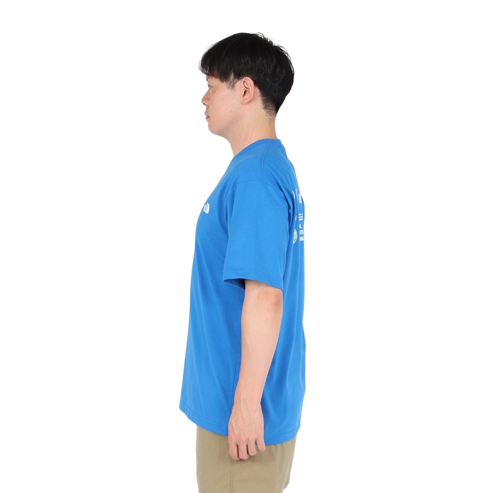 ザ・ノース・フェイス（THE NORTH FACE）（メンズ、レディース）半袖Tシャツ ショートスリーブフラッシュドライグローブグリッドコットンティー NT32550 HB ブルー