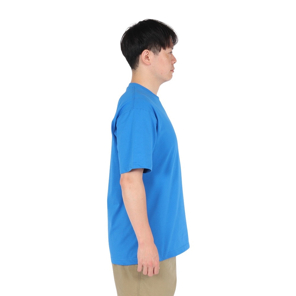 ザ・ノース・フェイス（THE NORTH FACE）（メンズ、レディース）半袖Tシャツ ショートスリーブフラッシュドライグローブグリッドコットンティー NT32550 HB ブルー