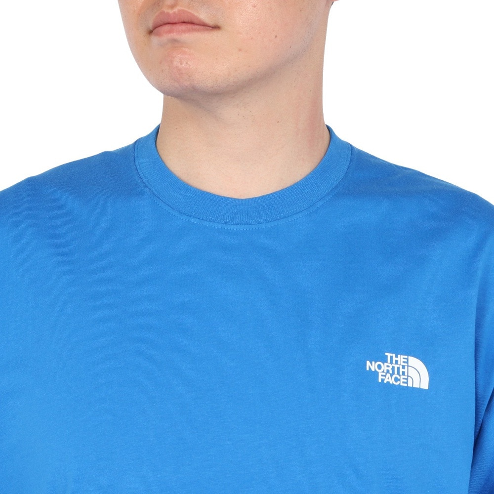 ザ・ノース・フェイス（THE NORTH FACE）（メンズ、レディース）半袖Tシャツ ショートスリーブフラッシュドライグローブグリッドコットンティー NT32550 HB ブルー