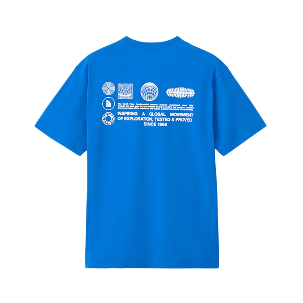 ザ・ノース・フェイス（THE NORTH FACE）（メンズ、レディース）半袖Tシャツ ショートスリーブフラッシュドライグローブグリッドコットンティー NT32550 HB ブルー
