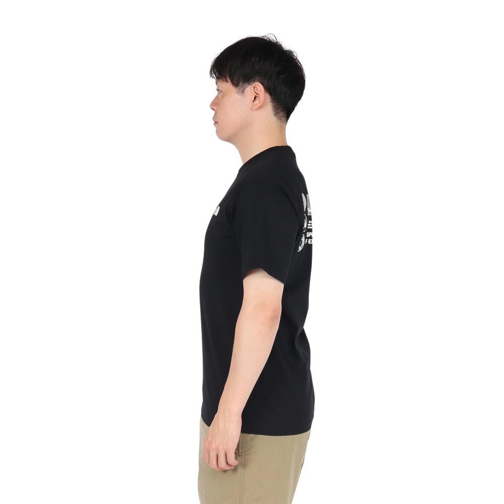 ザ・ノース・フェイス（THE NORTH FACE）（メンズ、レディース）半袖Tシャツ ショートスリーブフラッシュドライグローブグリッドコットンティー NT32550 K ブラック