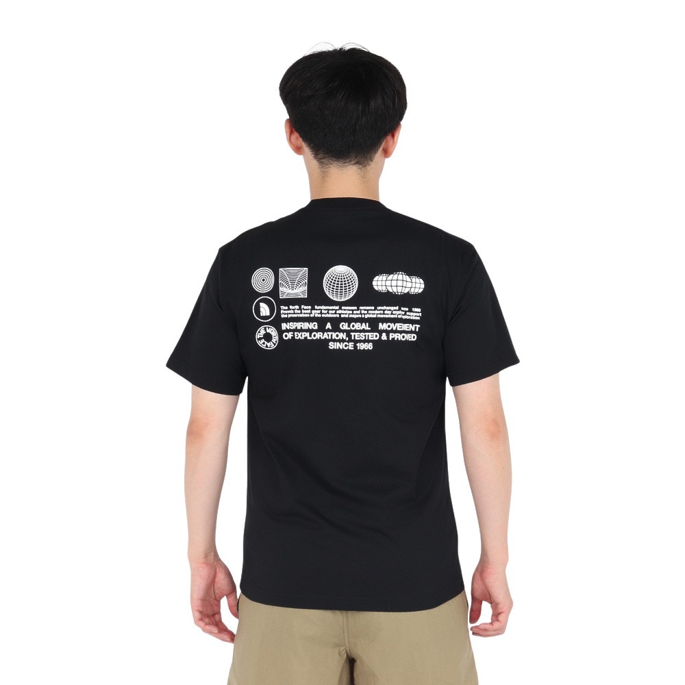 ザ・ノース・フェイス（THE NORTH FACE）（メンズ、レディース）半袖Tシャツ ショートスリーブフラッシュドライグローブグリッドコットンティー NT32550 K ブラック