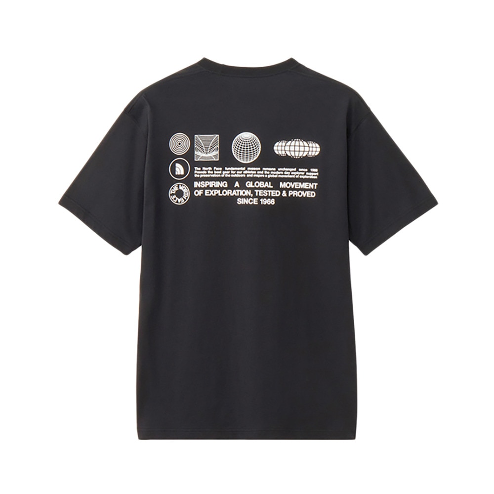 ザ・ノース・フェイス（THE NORTH FACE）（メンズ、レディース）半袖Tシャツ ショートスリーブフラッシュドライグローブグリッドコットンティー NT32550 K ブラック