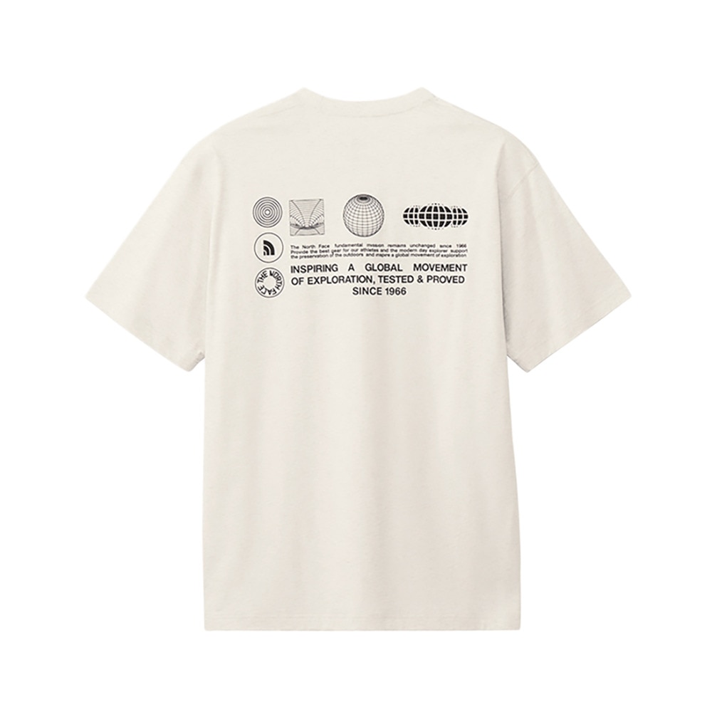 ザ・ノース・フェイス（THE NORTH FACE）（メンズ、レディース）半袖Tシャツ ショートスリーブフラッシュドライグローブグリッドコットンティー NT32550 WX オフホワイト