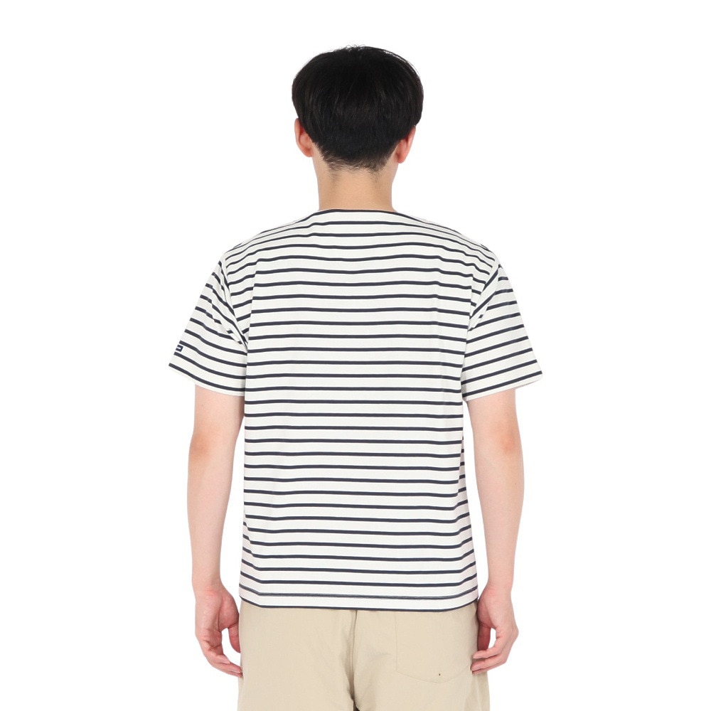 ヘリーハンセン（HELLY HANSEN）（メンズ）ショートスリーブ マリンボーダーTシャツ HH62511 OD ホワイト×ネイビー